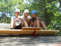 Volunteers on Roof